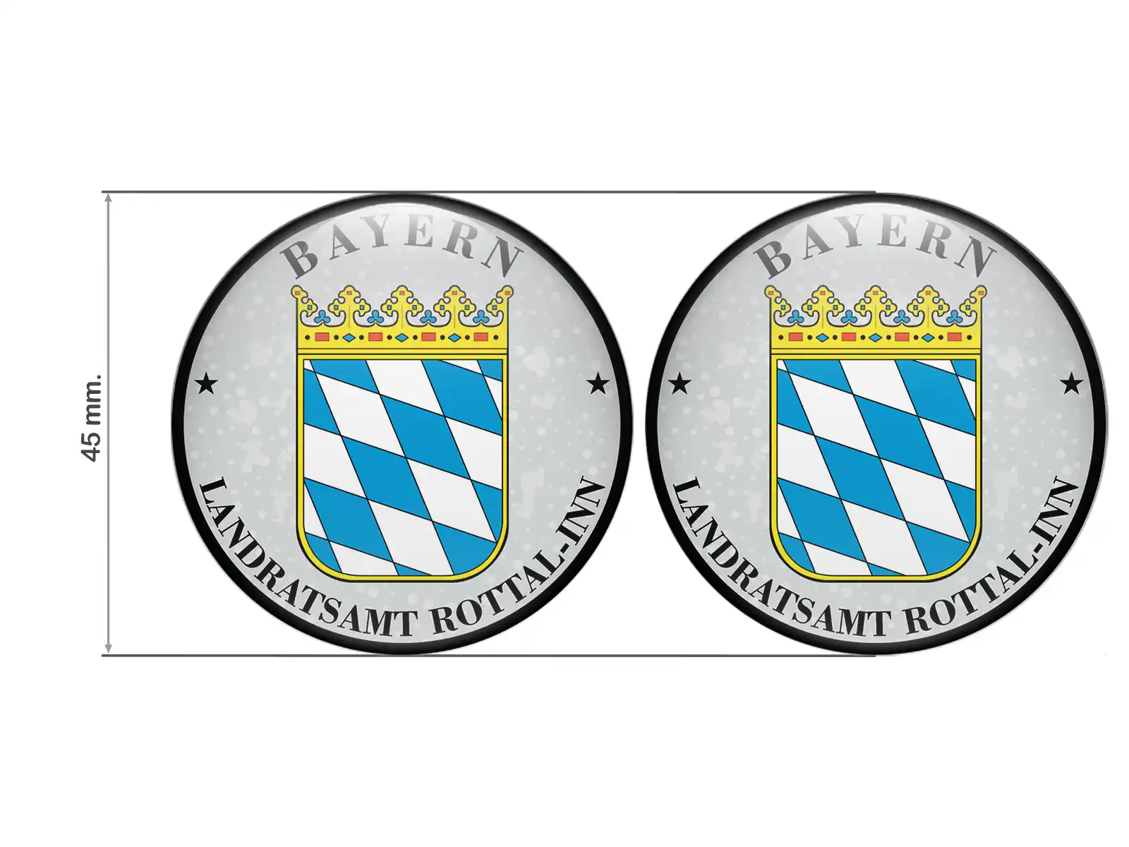 Klebemarke TÜV Landratsamt Rottal-Inn Nummernschild plakette